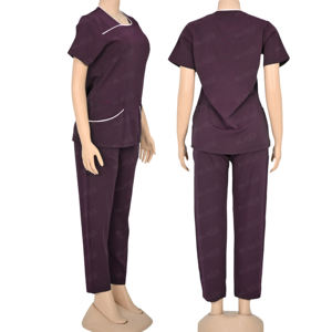 Imprimé personnalisé élégant à manches courtes infirmière uniforme définit des gommages hospitaliers confortables pour le personnel médical - Product Image 1