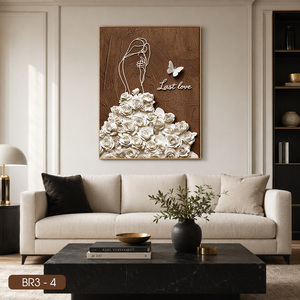 Meilleures ventes : Tableau sur toile en gros, Peinture florale de femme, Art mural en soie, Œuvre d'art florale exquise, Décoration intérieure, Direct usine - Product Image 5