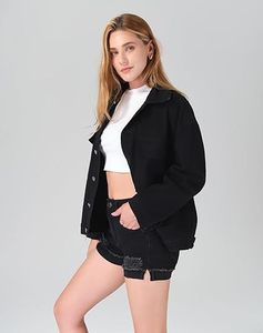 Veste en jean de luxe pour femmes, style Y2K, ornée de strass et de boutons, service OEM personnalisé pour les marques et les distributeurs - Product Image 1