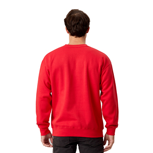 Blanc français éponge polaire personnalisé col rond surdimensionné sweat 100% coton goutte épaule luxe hommes sweat - Product Image 3