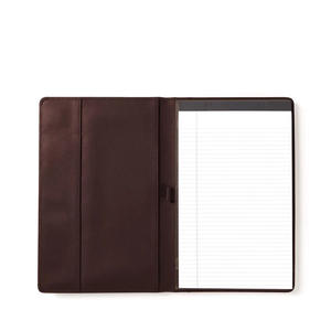 ที่ใส่แผ่นจดบันทึกพร้อมห่วงใส่ปากกาหนังแท้สีน้ำตาลขนาด A4 - Product Image 1