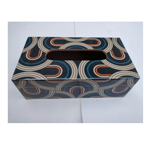 Boîte à mouchoirs en bois rectangulaire imprimée de haute qualité Boîte à mouchoirs en bois de soin écologique Fournisseur en gros Boîte à mouchoirs en bois - Product Image 1