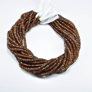 Cuentas Rondelle facetadas de hessonita de alta calidad para la fabricación de joyas Cuentas de hessonita de 4-5mm Hebras de 13 pulgadas Cuentas al por mayor India - Product Image 3