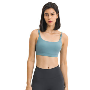 Soutien-gorge de sport de yoga pour femmes Design personnalisé Style simple Logo avant 100% coton respirant et séchage rapide fabriqué au Pakistan - Product Image 1