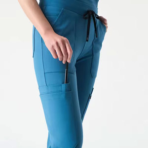 Ensemble de gommage anti-rides de luxe, vêtements pour infirmières, spa, hôpital, uniformes, salons de beauté pour femmes, gommages en spandex, nouveau design, ensembles de jogging - Product Image 4