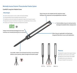Instruments de chirurgie orthopédique pour la kyphoplastie de la colonne vertébrale, vis pédiculaires percutanées mini-invasives, ensemble pour la colonne vertébrale lombaire - Product Image 3