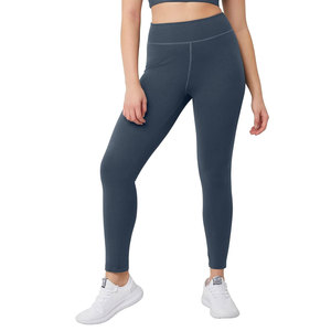 Venta al por mayor señoras cintura alta Control de barriga pantalones de entrenamiento 4 Way Stretch Buttery Soft Nylon Yoga Leggings Butt Lift XL Sport - Product Image 4