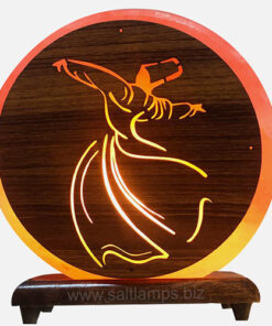 Lampe sculptée en bois reconnaissant de haute qualité décorations de sel de l'Himalaya en cristal naturel pur artisanat à la maison du Pakistan - Product Image 6
