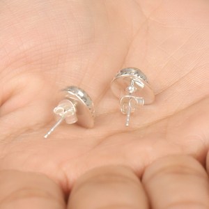 Handmade 925 <b>Sterling</b> <b>Silver</b> Earrings for Girls Bohemian Natural Golden Rutile <b>Studs</b> Peace Pattern Gold Plating Jewelry Gift - Product Image 4