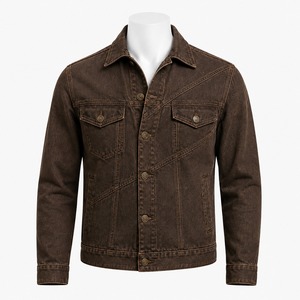 Veste en jean streetwear pour homme, tissu denim épais, coupe décontractée, style moderne, design durable, idéale pour la collection de mode urbaine - Product Image 1