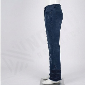 กางเกงยีนส์ทรงตรงขาบานเล็กน้อย สไตล์วินเทจ ลวดลายคลื่นน้ำ ลุคเท่ๆ สำหรับผู้ชาย แฟชั่นสตรีท - Product Image 3