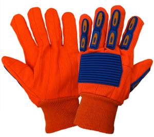Guantes de protección contra impactos con cordón de algodón con doble palma - Product Image 6