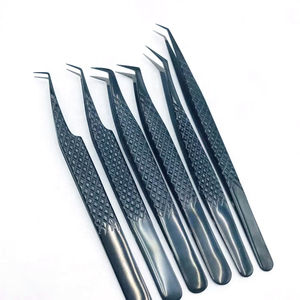 Pince à épiler d'extension de cils en acier à 75 degrés avec marque privée OEM Service personnalisé Slim Straight Volume - Product Image 1