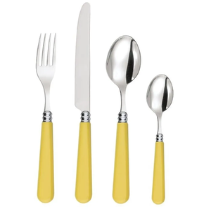 Couverts en laiton en gros ensemble cuillère et fourchette boîte de luxe 4 pièces couverts en acier inoxydable argenté pièce de couverts - Product Image 3