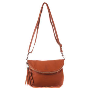 Bolso Bandolera Mujer Ancona. Cuero genuino Sauvage. 21,5x4x17cm. Hecho en Italia. - Product Image 5