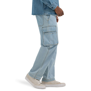 Pantalones de hombre holgados, vaqueros de mezclilla de ajuste suelto, pantalones cargo rectos, ropa de calle, pantalones vaqueros azules de moda informales lavados vintage, pantalones de hombre - Product Image 2