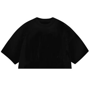 T-shirt décontracté pour homme de grande taille avec logo personnalisé brodé de haute qualité, noir, 220 g/m², 100 % coton biologique, respectueux de l'environnement - Product Image 4