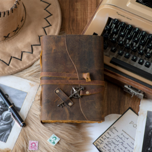 Sổ Tay Da Thật Sổ Tay Viết Lớn 200 Trang Thủ Công 5X7 Inch Cho Nam Và Nữ - Product Image 5