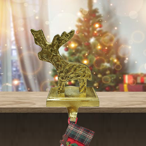 Ornements de décoration de Noël contemporains support de bas de renne pour feutre et chaussettes support de bas de Noël - Product Image 2