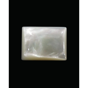 Cabujón Rectangular de Nácar Blanco, Perla Suelta - Product Image 1
