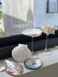 Copa de vino de concha marina Premium, artículo decorativo versátil hecho a mano que se ofrece en venta al por mayor - Product Image 3