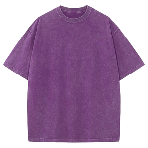 เสื้อยืดวินเทจสำหรับผู้ชายฟอกสีผ้าฝ้าย100% ซักเป็นกรดเสื้อยืดแขนสั้นสำหรับผู้ชาย - Product Image 4