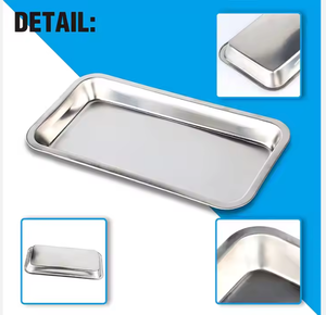 Placa quirúrgica de bandeja médica de hospital de acero inoxidable al por mayor de Venta caliente del mejor proveedor para instrumentos quirúrgicos básicos - Product Image 2