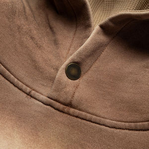 Sweat-shirt court Hip Hop Boxy en coton de haute qualité avec LOGO personnalisé Sweats à capuche vintage délavés à l'acide Sweatshirts à capuche et sweatshirts - Product Image 5