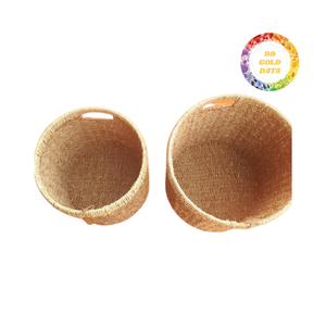 ตะกร้าถาดผักตบชวาแบบดั้งเดิมที่ไม่ซ้ำกันสานพื้นผิวแข็งแรงกรอบสำหรับห้องน้ำในครัวเรือนจอแสดงผลเชิงพาณิชย์ - Product Image 4