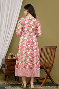 Robe longue de qualité supérieure séquence broderie travail côté Dori Handloom fabricant indien - Product Image 2