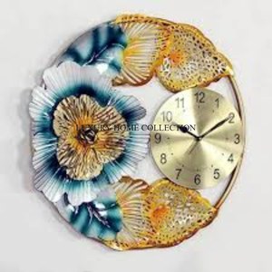 Horloges murales décoratives rustiques en métal et résine d'inspiration vintage avec d'élégants détails antiques pour les cuisines et les salles à manger confortables - Product Image 1