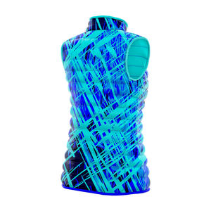 Customized Printed Turtleneck Puffer Sleeveless Jacket Waterproof Windproof Breathable Eco Friendly High Quality <b>Women's</b> Jacket - Product Image 5