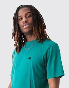 Camiseta de manga corta con cuello redondo transpirable de algodón 100% de la mejor calidad de color zinc OEM para hombre fabricada por productos Huzaifa - Product Image 4