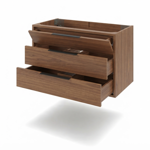 Modern Solid Wood Floor Standing <b>Bathroom</b> Vanity 3 Drawers Rectangular Design Minimalist Style Painted Finish Hotel Living Room - Product Image 3