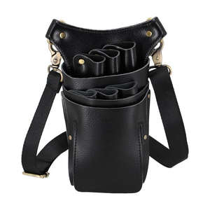 Haute qualité en cuir PU cheveux styliste outil ceinture coiffure ciseaux pochette en cuir barbier outils ceinture - Product Image 1