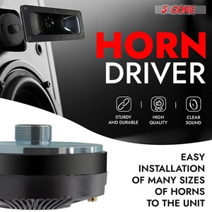 Haut-parleur de compression 5 cœurs 1 pouce, tweeter à pavillon PA 1000W, bobine vocale 2 pouces, aimant Y30 33Oz, 8 Ohms, diaphragme en titane, boîtier en aluminium - Product Image 6