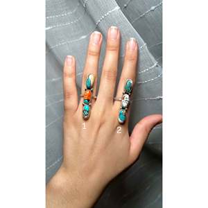 Pearline Spencer Men's Boho <b>Statement</b> <b>Ring</b> Mohave Turquoise & Sterling <b>Silver</b> Bezel Set Hip Hop Everyday Wear for Muslims - Product Image 6
