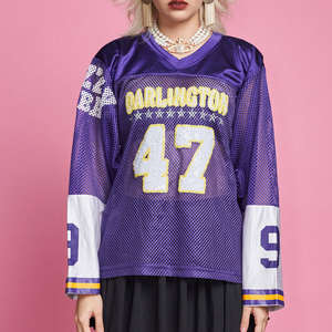 Camisetas de Hip Hop para Hombre, Jersey de Malla Sublimada Personalizada, Transpirable, de Secado Rápido, Jersey de Fútbol de Malla con Precios al por Mayor - Product Image 4