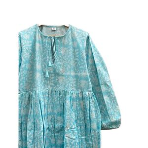 Vestido envolvente indio para mujer, ropa de playa Bohemia, Túnica de algodón de diseñador para verano, venta al por mayor - Product Image 1