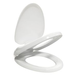 Universale bianco polipropilene PP coprisedile morbido sistema di chiusura con caratteristiche a misura di bambino per bagni di famiglia - Product Image 4