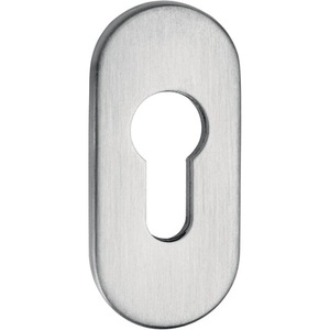Aluminium F12 Key Rosette 0813/6003 Escutcheon 6mm Thickness PZ Oval <b>Storage</b> <b>Lockers</b> - Product Image 1