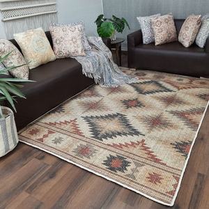 Contemporary 100% high quality Jute Rug Bespoken Handmade Brown Jute Cotton Floor Door <b>Mat</b> White Brown Living Area Rugs & Sets - Product Image 2