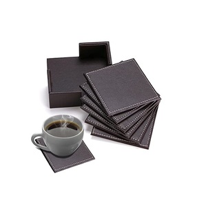 Diseño de posavasos de cuero recién llegado con soporte en el mercado de la India y posavasos de cuero personalizado de uso hecho a mano - Product Image 6