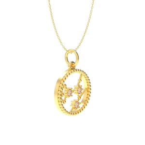 Elegante oro blanco Virgo colgante celestial joyería fina para almas conectadas a tierra parte de una elegante colección del zodiaco colgantes encantos - Product Image 2