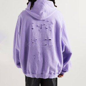 Sudaderas con capucha para hombre, de color sólido, mezcla de algodón, estilo desgastado, con cordón ajustable y interior suave, ideales para ropa urbana. - Product Image 4