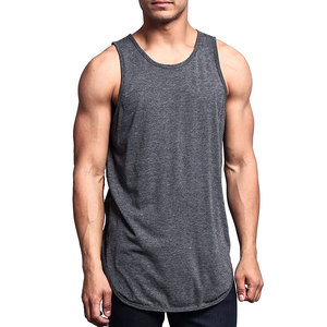 Camiseta sin mangas de secado rápido para hombre, camisa deportiva con logotipo personalizado impreso, para gimnasio y fitness, 100% algodón, venta al por mayor - Product Image 1