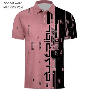 เสื้อโปโลแขนสั้นพิมพ์ลาย AOP สำหรับผู้ชาย - Product Image 4