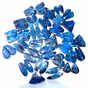 อะซูไรต์ธรรมชาติคู่ผู้ผลิตอัญมณีหลวมอินเดียราคาขายส่งคุณภาพสูงเครื่องประดับอัญมณี Cabochon ทํา - Product Image 5