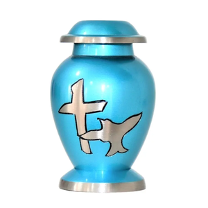 Urna de cremación para adultos con acabado de textura de madera clásica de diseño impresionante de tendencia superior para cenizas funerarias para hombres y mujeres - Product Image 3