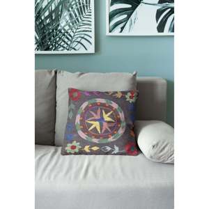 Funda de Cojín Bordada a Mano Suzani de 45 x 45 cm, Elegante Accesorio para Almohada - Product Image 5